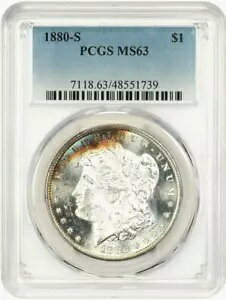 1880 S/S [K h PCGS MS63AZ~ PLAObv J[̃XvbVAVAM 7 Dbl t