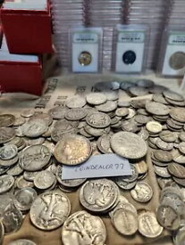 米国の銀貨。モーガン、フランクリン、リバティ、バーバーなどシルバーバー、ゴールド！