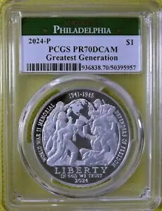 2024-P PCGS PR70 DCAM ōオtBftBAŏP .900 Vo[