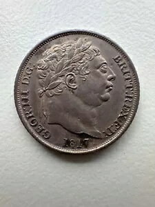1817 年 6 ペンス GEF - ジョージ 3 世英国銀貨 きれいな色合い*149