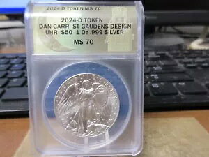 2024 Saint Gaudens UHR $50 �g�[�N�� by Daniel Carr .999 �V���o�[ ANACS MS 70