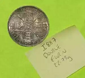 1887 ���[�} �G�N�X�v���[�t �V���o�[ �_�u���t������ �R�C�� �r�N�g���A (1837 - 1901) 22.75 �O����
