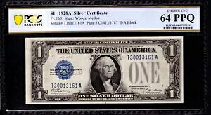 1928 A $1 Vo[ؖ t@j[obN FR.1601 TA ubN PCGS B CU 64 PPQ