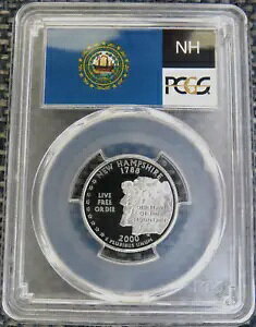 2000-S 25c �j���[�n���v�V���[ �V���o�[ �N�H�[�^�[ �v���[�t PCGS PR70DCAM �B�����x��