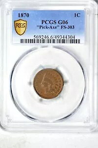 1870 1C u͂v FS-303 CfBAwbhZg PCGS G06BN