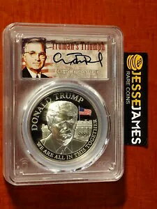 2020 �J�����[�� �v���[�t �V���o�[ �h�i���h �g�����v PCGS PR70 �n�C �����[�t 2 �I���X 0.999 W COA