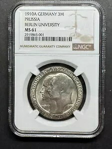 NGC MS 61 1910A �h�C�c �v���V�A �x��������w 3�}�[�N 1�I���X �V���o�[ �R�C��