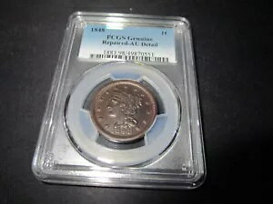 1848 PCGS AU fBe[Cςݕ҂ݍ݃wA 1c yj[ʃRC čč