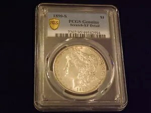 1890-S ���[�K�� �V���o�[ �_���[ PCGS XF