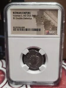 Roman Empire Valerian 1 AD 253-260 �V���o�[ BI �_�u���f�i���E�X - NGC �F��