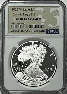 2021 W $1 T-1 NGC PF70 �E���g�� �J���I �v���[�t �V���o�[ �w�����f�B�b�N �C�[�O�� �^�C�v 1 35 ���N