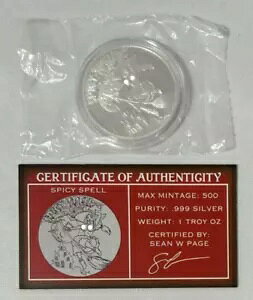 STL MINT 1 �g���C �I���X .999 �V���o�[ ���E���h �R�C�� �X�p�C�V�[ �X�p�C�V�[ �X�y�� COA LTD 500�t��
