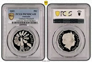 �I�[�X�g�����A 2002 �A�E�g�o�b�N ���� F50c �v���[�t �R�C�� PCGS PR70DCAM Eq �g�b�v �|�b�v #2867