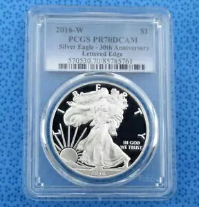 2016 W PCGS PR 70 D-Cam ���^�[�h �G�b�W �V���o�[ �C�[�O�� �h���A�v���[�t 70 �f�B�[�v �J���I