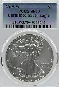 2015-W �o�[�j�b�V���h �V���o�[ �C�[�O�� PCGS SP70 �u���[ ���x�� #887