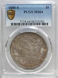 1880-S ���[�K�� �V���o�[ �_���[�APCGS MS64�A�������F����!�A�N���X�I�[�o�[ �I�v�V����!!!