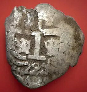 1 { POTOSI Assayer YA1724 Double Date Felipe V AR Cob sۏ