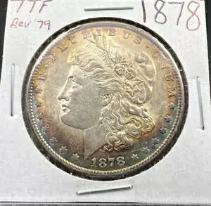 1878 P REV 79 $1 �����K�� �h�� �R�C�� �`���C�X AU UNC PQ �I���W�i�� �g�[�j���O �g�i�[�ɂ���