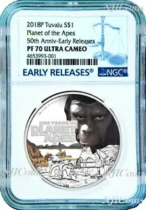 2018 ̘f 50 NLO Vo[ v[t $1 1oz RC NGC PF70 UC ER