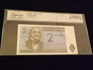 1992 GXgjA 2 KKroonai Eesti Pank Note PCGS 67 PPQ
