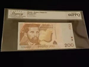 2001 200 Leke Banka e Shqipperise Note PCGS 66PPQ