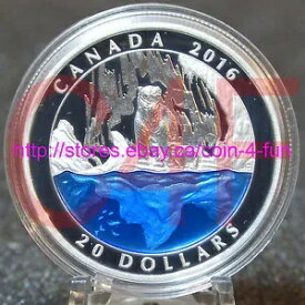 COA#50 - 2016 カナダ シロクマ ブルー エナメル $20 純銀マスターズ クラブ コイン #3