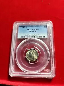 1945-S マイクロ S PCGS MS65 マーキュリー ダイム