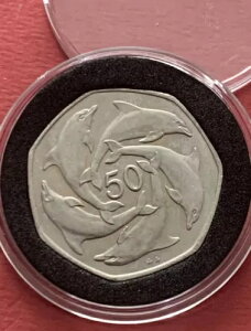 1993 �W�u�����^�� 50p 50 �y���X �R�C�� �h���t�B���Y AA �_�C �}�[�N UNC �R�C�� �J�v�Z������