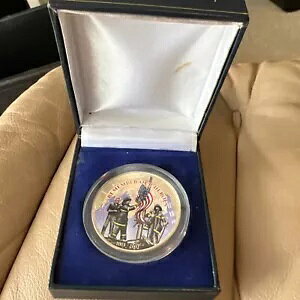 2002 Remember Our Heroes 1 oz American Silver Eagle .999 911 Colorized COIN US