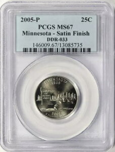 2005-P 25c �~�l�\�^ �T�e�� �t�B�j�b�V�� DDR-033 �_�u�� �_�C ���o�[�X PCGS MS67