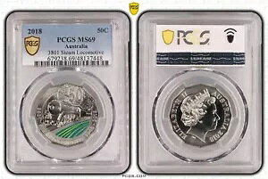 I[XgA 2018 3801 C@֎ 50c J[ RC PCGS MS69 #7448