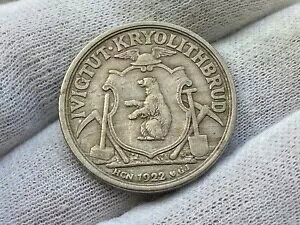 �O���[�������h 1922 2 kr. Ivigtut Cryolite �}�C�j���O �g�[�N���A�t�@�[�X�g �O���[�h XF�ASCARCE NICE