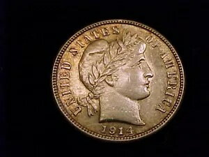 1914-S Barber Dime�A�����ʂɂ��āA�h��ȃR�C��!!�g�[�����f�G�ł��B