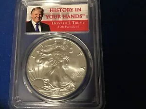 (2017)-1オンス(歴史をあなたの手に) ドナルド・J・トランプ「MS69」銀貨