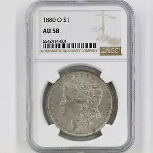 1880 O ���[�K�� �V���o�[ �_���[ ���[�W O AU+ NGC-AU 58 �ʐ^�Q�� A060
