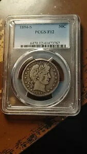 1894 S Barber n[t_[ 50C PCGS F12 ㎿Ŗ͓IȃIWieB 2070