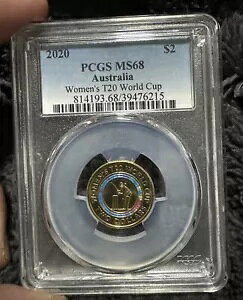 2020 2�h���d�� $2 ���f�B�[�X T20 ���[���h�J�b�v PCGS MS68 1���̂� �㋉�O���[�h