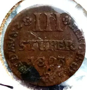 �h�C�c �x���N����� 3 Stuber 1803 R VF KM#1