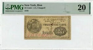 1876 �N 25 �Z���g �}�[�`�����g �X�N���v�g �j���[���[�N �C���I�� J.A.�`���y�� PMG VF20