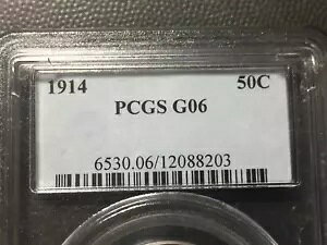 PCGS G-6 1914-p Barber �n�[�t�_���[ LY ����� I,T Looks VG #1 �̈ꕔ