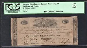 1814�N $1.75 �o�[�����g�B�\�[���Y�x���[�̃o�[�����g�K���X�H�� �p�Ճm�[�g PCGS FINE-15