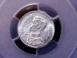 �^�C BE 2493 1950 5 Satang Tin PCGS MS64 1 ���݂̂̏㎿�Ń��A�ȓ��t�R�C��!