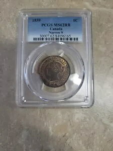 PCGS 1859 i[ 9 Ji_ 1 Zg MS62RB