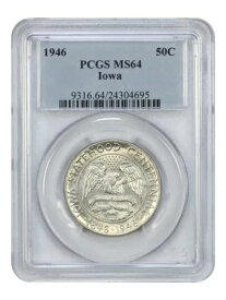 1946 50C アイオワ PCGS MS64 - クラシック シルバー 記念品
