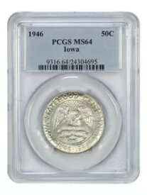 1946 50C アイオワ PCGS MS64 - クラシック シルバー 記念品