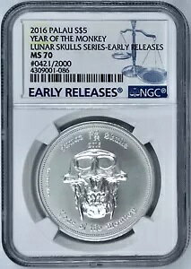 2016 pI $5 N Lunar Skulls V[Y NGC MS 70 [X