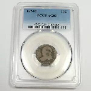 1824/2 PCGS AG3 - Vo[ Lbvh oXg _C 10c US RC #49941A