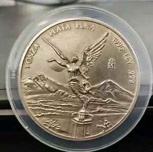メキシコ リバティ 1996、1 オンス .999 上質銀貨、プラタ プラ 999