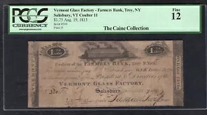 1813�N $1.75 �o�[�����g�B�\�[���Y�x���[�̃o�[�����g�K���X�H�� �p�Ճm�[�g PCGS FINE-12