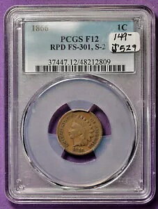 1866�N �C���f�B�A���w�b�h�Z���^�[RPD FS-301�AS-2�B PCGS�z���_�[���B F 12. j529